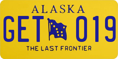 AK license plate GET019