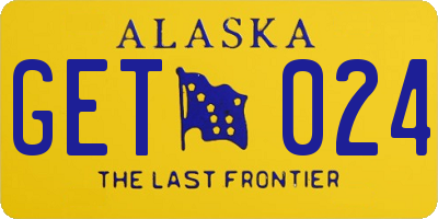AK license plate GET024