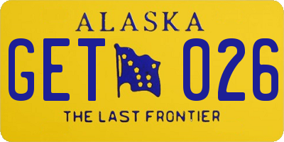 AK license plate GET026