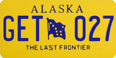 AK license plate GET027
