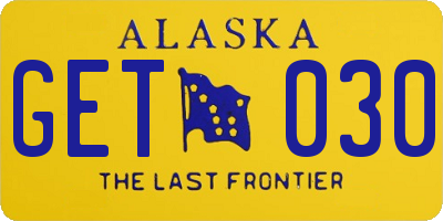 AK license plate GET030