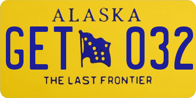 AK license plate GET032