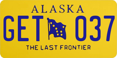 AK license plate GET037