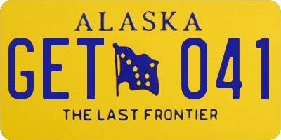 AK license plate GET041