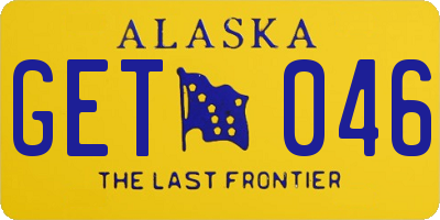 AK license plate GET046