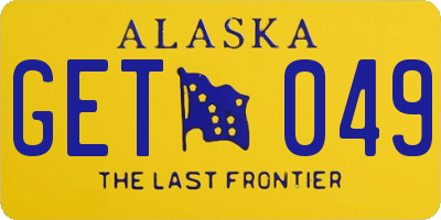 AK license plate GET049