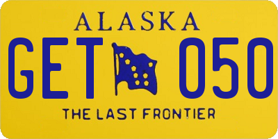 AK license plate GET050