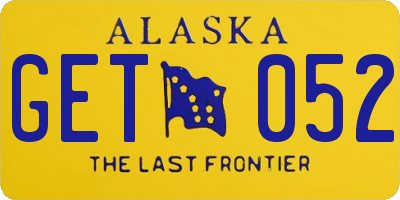 AK license plate GET052