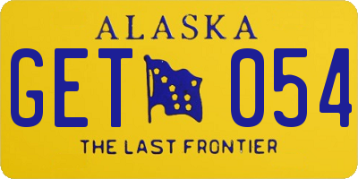 AK license plate GET054