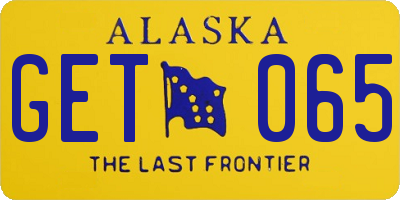 AK license plate GET065