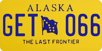 AK license plate GET066