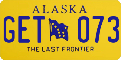 AK license plate GET073