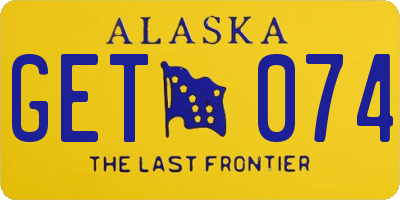 AK license plate GET074