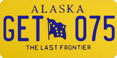 AK license plate GET075