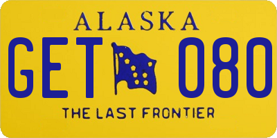 AK license plate GET080