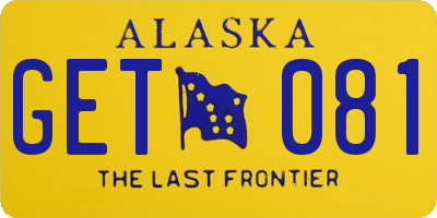 AK license plate GET081