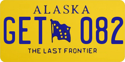AK license plate GET082