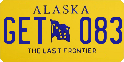 AK license plate GET083