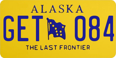 AK license plate GET084