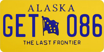 AK license plate GET086