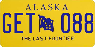 AK license plate GET088