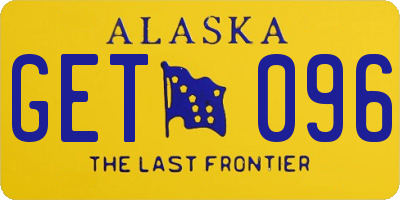 AK license plate GET096