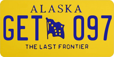 AK license plate GET097