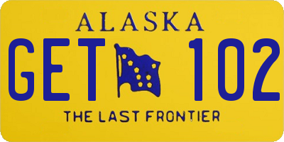 AK license plate GET102