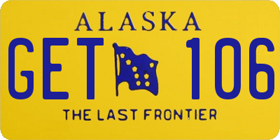 AK license plate GET106