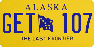 AK license plate GET107