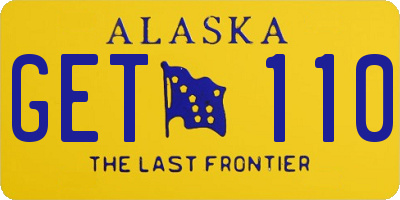 AK license plate GET110