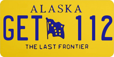 AK license plate GET112