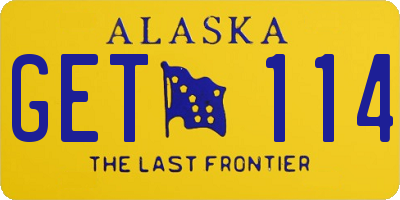 AK license plate GET114
