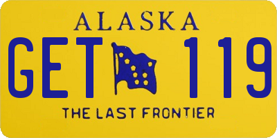 AK license plate GET119