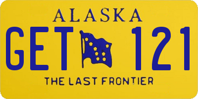 AK license plate GET121