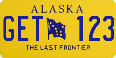 AK license plate GET123