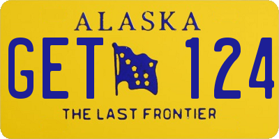 AK license plate GET124