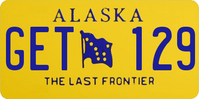 AK license plate GET129