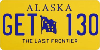AK license plate GET130