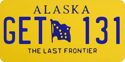 AK license plate GET131