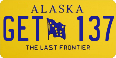 AK license plate GET137