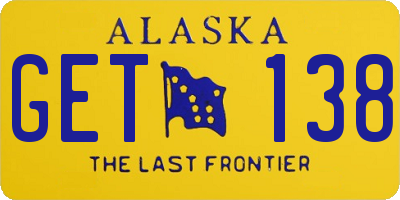 AK license plate GET138