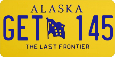 AK license plate GET145