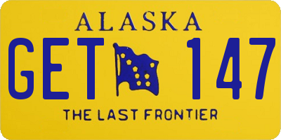 AK license plate GET147