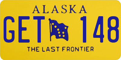 AK license plate GET148