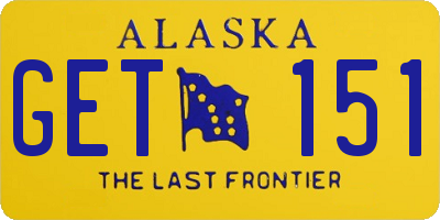 AK license plate GET151