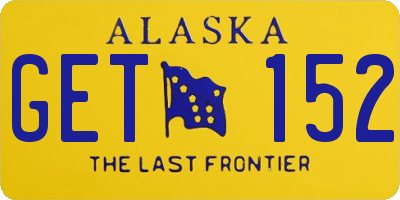 AK license plate GET152