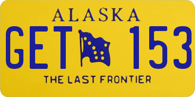 AK license plate GET153
