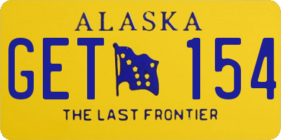 AK license plate GET154
