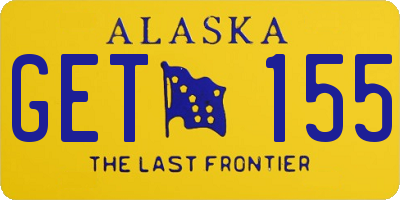 AK license plate GET155